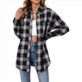 thumbnail image 1 of Camisas de Franela con Sobrecamisa A Cuadros Negra y Azul XL, 1 of 8