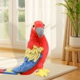 thumbnail image 6 of Dualoai Plush Bird Stuffed Toy Budgerigar Plush Toy Kids 19.69inchx10.24inch Present Red Blue Yellow, 6 of 9