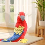 Dualoai Plush Bird Stuffed Toy Budgerigar Plush Toy Kids 19.69inchx10.24inch Present Red Blue Yellow