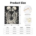 thumbnail image 2 of Sikiie Skeletons Love Flowers Print Canvas Decorative Hanging Painting, Anti-shrinkage Hanging Frame, Suitable for Home, Office Wall Decorations, 2 of 6