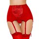 thumbnail image 1 of Cinturón de encaje de cintura alta para mujer (rojo, circunferencia de cintura 56-86), tirantes de malla con tanga, ropa interior sexy, 1 of 5
