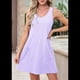 thumbnail image 4 of Vestidos de Mujer Sin Mangas con Cuello en V y Bolsillos, Rosa, , XL, 4 of 5
