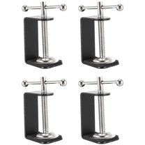 Tineasur 4Pcs Universal Desk Mount Clamps Metal Base Plastic Stainless Steel for Home