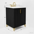 thumbnail image 2 of Turlington 24 in. Bath Vanity in Black Oak with White Quartz Top and Undermount, 2 of 5