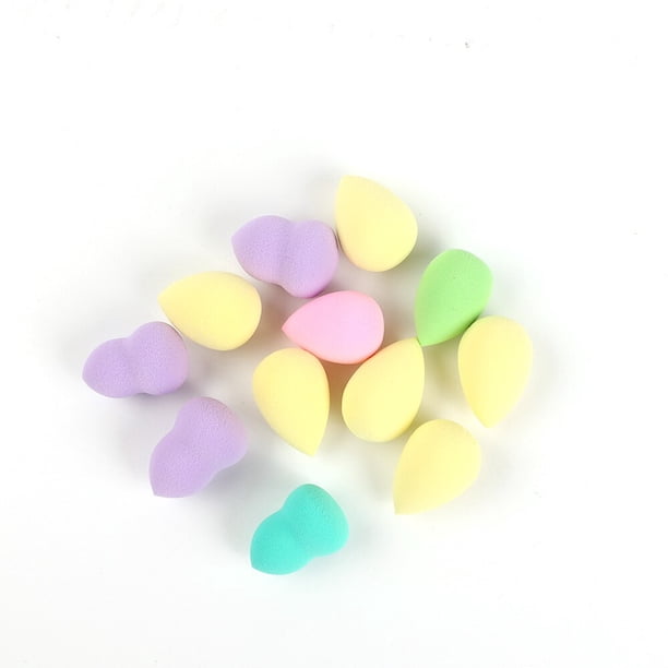Esponja de maquillaje facial de tamaño pequeño para mujer, 4/6/12 piezas, cojín de esponja para base, crema correctora, herramientas de belleza, accesorios de maquillaje Gao Jinjia LED