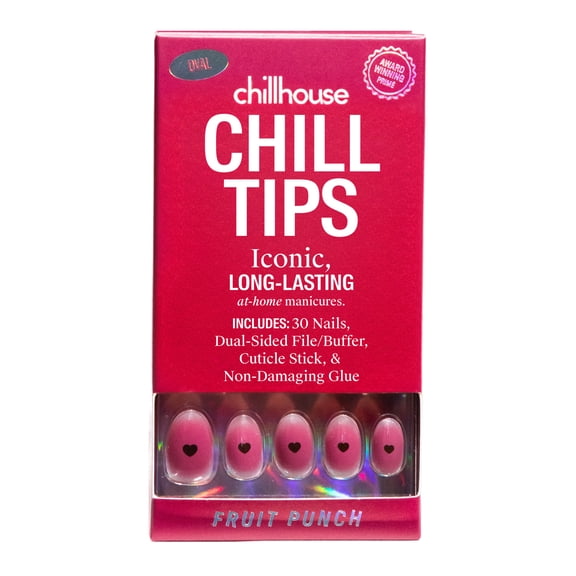 Chillhouse Chill Tips Press On Nails, Fruit Punch, Oval Style, 30 Count