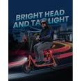 thumbnail image 5 of MIHOVER 450W Electric Scooter with Seat, Commuter Electric Scooter for Adult with Basket & Free Phone Holder & Steel Cable Lock & Inner Tube- up to 21 Miles 15.5MPH-Oange, 5 of 8