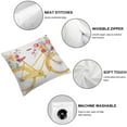 thumbnail image 4 of Nawypu  Vintage Pillow Cushion Cover Pack of 2, Watercolor Style Effect Bicycle Leaves and Flowers in The Basket Pattern, Decorative Square Accent Pillow Case, 2 Pcs, 4 of 6
