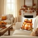 thumbnail image 5 of Thanksgiving Pillow Covers Fall Pumpkin Decorative Pillow Cases Soft Fabric Hidden Zipper Home Decor Couch Sofa Living Room Bedroom Seasonal Throw Pillow Covers Farmhouse Autumn Harvest Decorations, 5 of 6