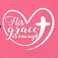 thumbnail image 5 of Wild Bobby His Grace Is Enough Heart Inspirational/Christian Women Slim Fit Junior Tee, Hot Pink, Small, 5 of 5