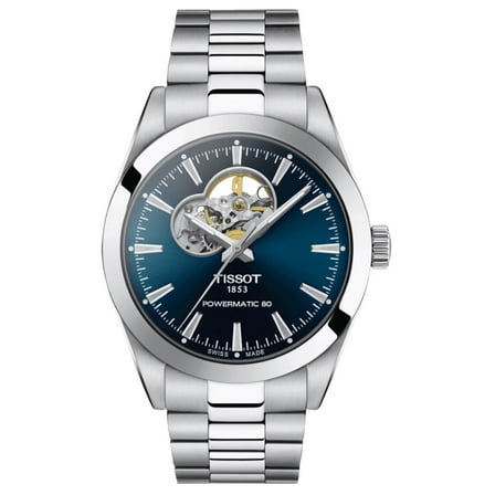 Tissot Gentleman Powermatic 80 Open Heart Mens Watch
