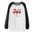 thumbnail image 4 of Qiopertar Femmes Décontracté Manches Longues Col Rond Hauts Chemises Amples Blouse Imprimé Graphique Chandail en Molleton Offres de la Semaine Liquidation à Moins de 5$ jusqu'à 90 % de Réduction, 4 of 4