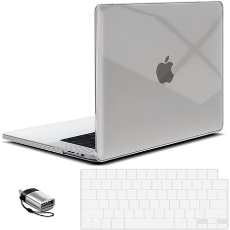 IBENZER Compatible with MacBook Pro 16 Inch Case 2025 2024 M4 A3403 A3186 M3 A2991 M2 A2780 M1 A2485 Pro Max (2025-2021), Hard Shell Case & Keyboard Cover & Type-C for Mac Pro 16, Crystal Black, CYBK