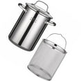 thumbnail image 2 of 1 juego de olla de freidora de acero inoxidable para el hogar con cesta para freír, 2 of 5