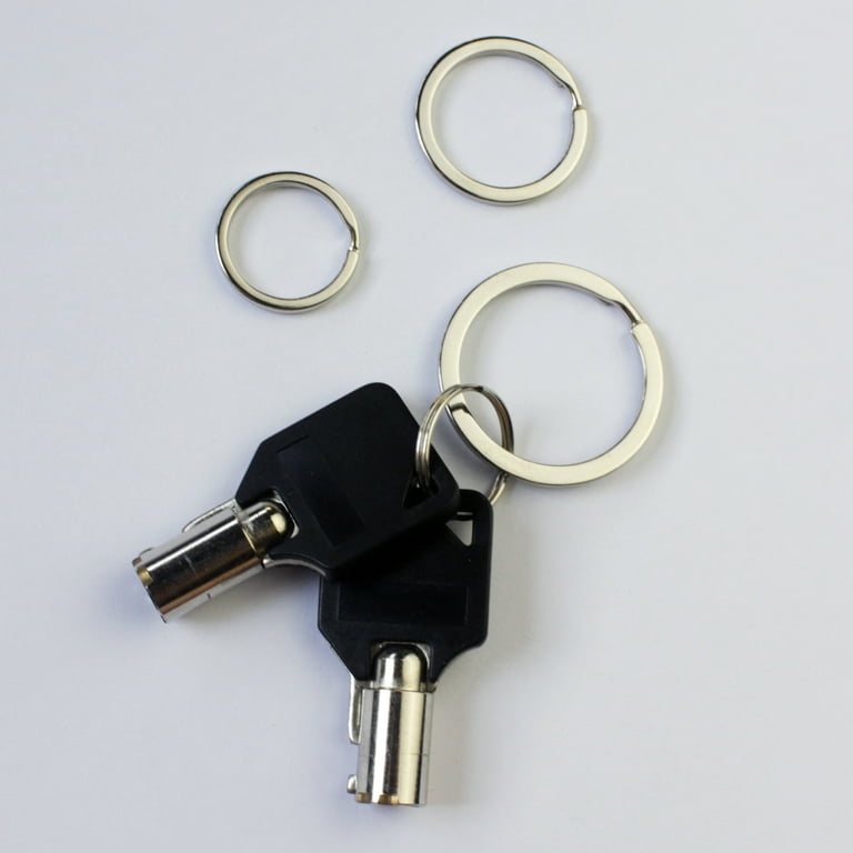 50Pack Metal Flat Key Rings Keyring Keychain Split Ring Hoop 20/25/30mm