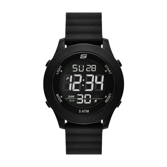 Skechers Men's Rosencrans Digital, Black Polycarbonate Watch