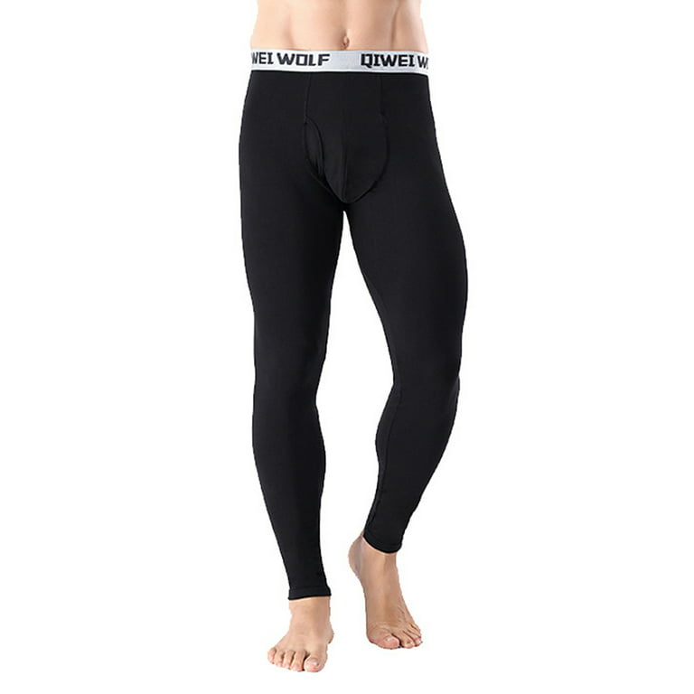 Mens Winter Warm Stretchy Thermal Underwear Bottom Long Johns Pants Ultra  Soft Thermal Bottoms Base Layer Leggings Tights