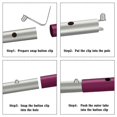 thumbnail image 4 of 6 Pieces 8mm Stainless Steel Kayak Paddle Tent Pole Spring Snap Button Clips, 4 of 5