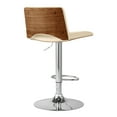 thumbnail image 4 of Armen Living Indoor Tandy Gray Faux Leather and Brushed Stainless Steel 30" Bar Stool, 4 of 9