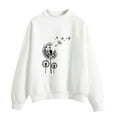 thumbnail image 2 of Oversized Sweatshirts for Women Dandelion Print Loose Crew Neck Cute Sweaters Casual Soft Comfortable Streetwear Fall Pullover Long Sleeve Tops 2025 Winter Outfits, 2 of 5