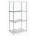 thumbnail image 5 of Nexel® 4 Shelf Nexelate® Silver Epoxy Wire Shelving Unit Starter 30"W x 24"D x 74"H, 5 of 5