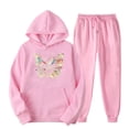 thumbnail image 1 of Ensemble de Vêtements de Sport Imprimés pour Femmes, Pantalon à Capuche, Manches Longues, 1 of 3