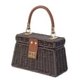 thumbnail image 3 of Bolso de mano tejido para mujer, bolso de mano femenino, elegante, estilo vintage, estilo bohemio, 3 of 9