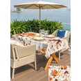thumbnail image 4 of Outdoor Tablecloth with Umbrella Hole and Zipper, Orange Yellow Fall Rectangle Table Cloth 52x70 Inch Waterproof Tablecloth, Thanksgiving Pumpkins Botanical Vintage Picnic Table Cover for Patio, 4 of 7