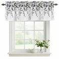 thumbnail image 2 of 2 Pack Valances for Windows, Grey Eucalyptus Window Valances for Living Room/Bedroom/Bathroom, Watercolor Spring Weeping Botanical Light Filtering Kitchen Curtain Valance 54"W x18" L, 2 of 9