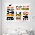 thumbnail image 1 of Fitness Tapestry, Sports Affirmation Positive Quotes Motivational Typography Design Sneakers, Wall Hanging for Bedroom Living Room Dorm Decor, 80W X 60L Inches, Orange Yellow Black, by Ambesonne, 1 of 2