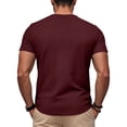 thumbnail image 5 of Men's Quick Drying Round Neck T-Shirt Slim Fit Short Sleeved Fitness T-Shirt Soft And Breathable Outdoor Sports Top Red L, 5 of 6