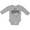 AC-Heather Grey, variant on Its Home- State of Texas Outline Distressed Text Boys or Girls Long Sleeve Baby Bodysuit