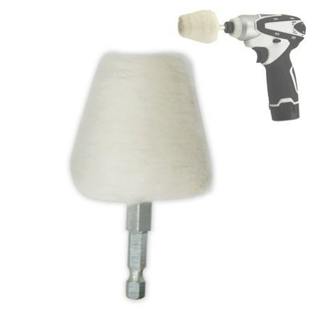Tapered Cotton Buffing Ball - Hex Shank - Turn Power Drill into High-Speed