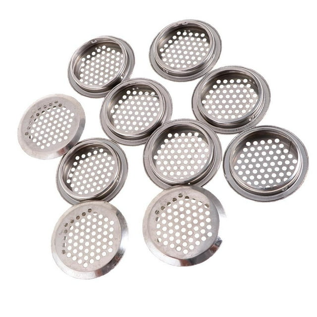 10 Pcs 53mm Soffit d'Air Rond Couverture de Ventilation en Maille pour Armoire Cuisine