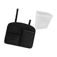 thumbnail image 3 of Organizador de asiento trasero para coche, 3 compartimentos, dispensador de pañuelos versátil para coche con cierre transparente Negro, 3 of 8