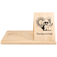 thumbnail image 1 of Soporte de Lectura de Madera Soporte de Libros Triangular Extraíble con Portavasos Estante de Recetas Multifuncional para Escritorio Chica de, 1 of 5