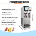 thumbnail image 3 of VEVOR Commercial Slushy Machine, 12L / 3.17 Gal Single Tank, Cool and Freeze Modes, Stainless Steel Margarita Smoothie Frozen Drink Maker, Slushie Machine for Party Cafes Restaurants Bars Home, 3 of 9