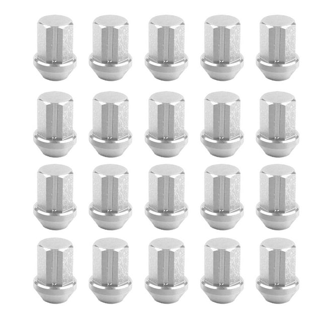 ziyahi 20 Pcs Écrous de Verrouillage de Roue 35MM Alliage d'Aluminium Léger Écrou Robuste Raccords de Verrouillage Réparation Automobile de Course Noir 1 Argent 1