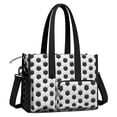 thumbnail image 2 of Teacher Tote Bag,Black White Soccer Pattern Teacher Utility Tote Bag,Large Work Tote Bags for Women with Multiple Pockets,Top Zipper Closure,13.8x10.6x6.7 Inch, 2 of 2