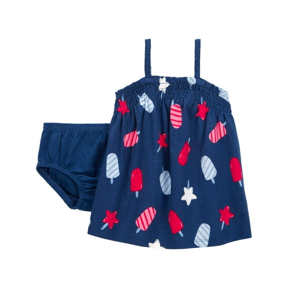 Carter's Child of Mine Baby Girl Patriotic Dress Set, 2-Piece, Sizes Newborn-12 Months