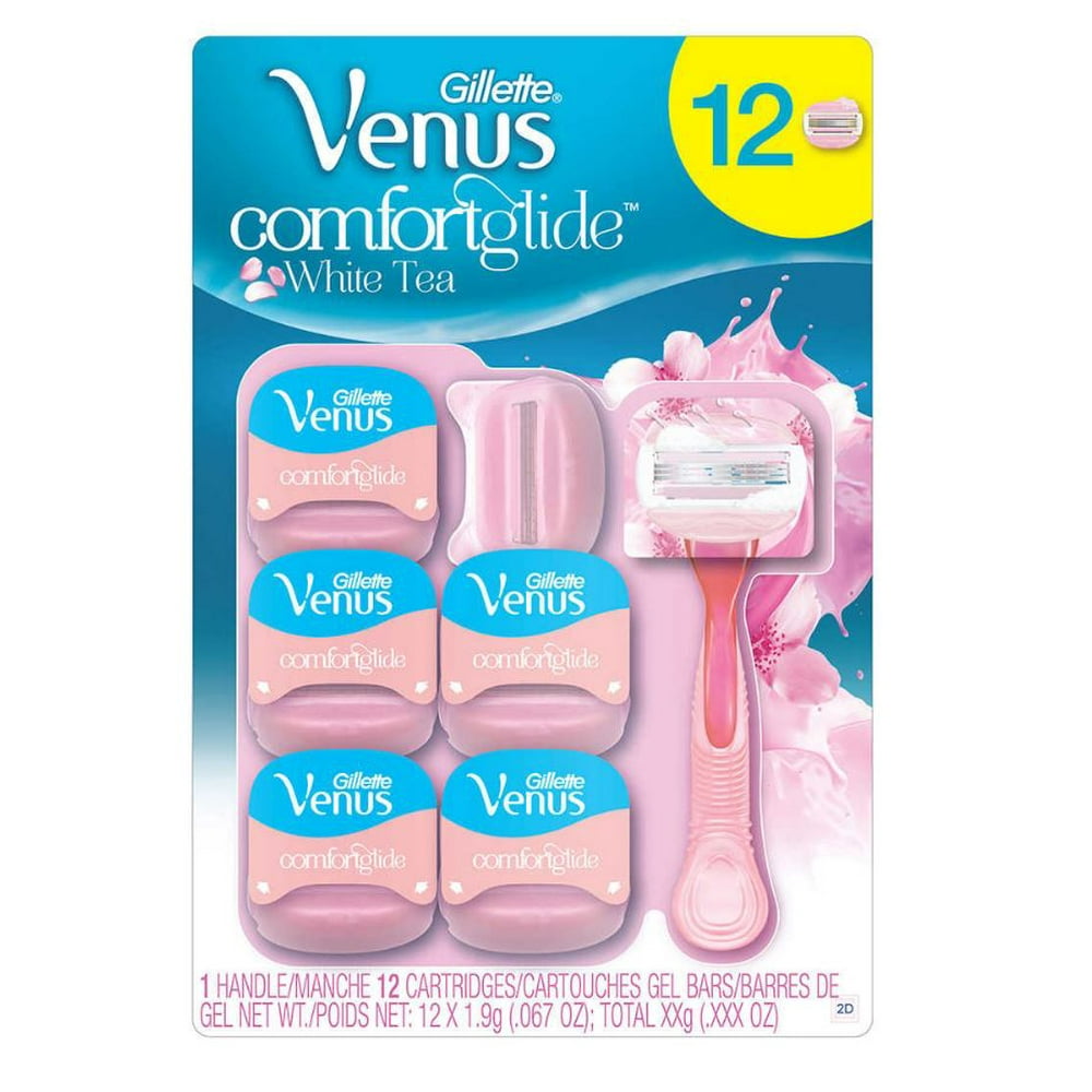 Gillette Venus ComfortGlide White Tea Razors (1 handle/12 cartiridges