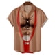 thumbnail image 2 of Camisas Navideñas Para Hombres Botones Casuales Estampado de Playa Turndown Blusa de Manga Corta Odeerbi  ODB195116, 2 of 5
