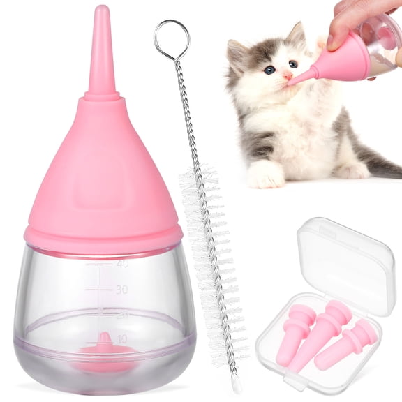 OUNONA Kitten Feeding Bottles 40ML PC Material Pet Set 6 Pieces
