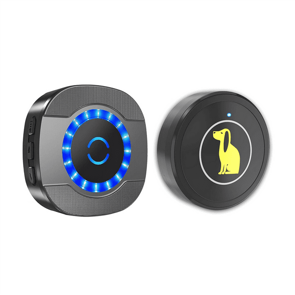 Dog Bell Door Potty Training Watrerproof Super-Light Touch Wireless Door Bell for Dog 55 Melodie 5 Volume Levels US-Plug