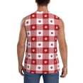 thumbnail image 4 of Daiia Red Plaid Daisy Printed Men's Tank Tops,Casual Soft Sleeveless Gym Muscle Shirts Bodybuilding Tee-Medium, 4 of 8