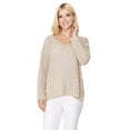 thumbnail image 2 of YEMAK Women's Long-Sleeve V-Neck Casual Knit Top Sweatshirt Pullover Sweater MK3392-TAUPE-S, 2 of 8
