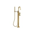 thumbnail image 2 of Kohler T77984-9-CP 1.75 GPM Floor Mount Bath Filler Trim with Industrial Handles & Hand Shower - Polished Chrome, 2 of 2