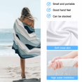 thumbnail image 4 of Beach Towel Gray Blue Ombre Bath Pool Towels Abstract Geometric Sea Wave Absorbent Beach Towel Soft Large Quick Dry Lightweight Camping Travel Sports Yoga Gym Swim Towels for Adult 35x70 Inch, 4 of 9