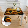 thumbnail image 2 of Acheng Sunflowers Sunset Field Square Tablecloth Washable for Home Kitchen Outdoor Decoration 100% Polyester Fiber 52*52, 2 of 8