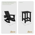 thumbnail image 5 of WestinTrends Ashore 3-Piece Kids Modern Rocking Chair With Cup Holder and Square Side Table Set, Black, 5 of 6